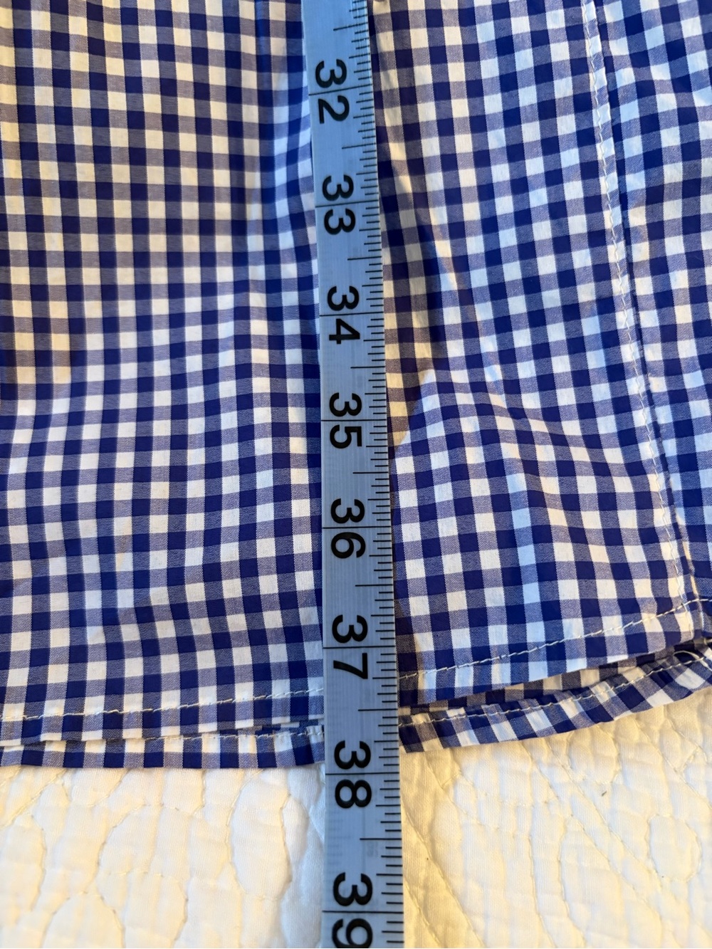Orvis Blue Gingham Button-Down Shirt - Picture 5 of 5